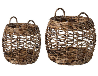 Dhalia Seagrass Baskets Set of 2 at online8 furniture store Auckland
