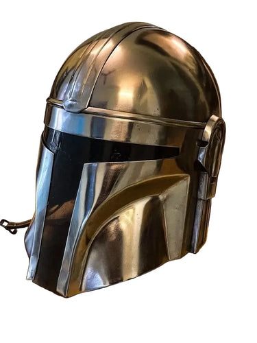 Din Djarin Mandalorian Helmet - Star Wars Metal Armor Cosplay LARP Helmet at Online8 Furniture Auckland NZ