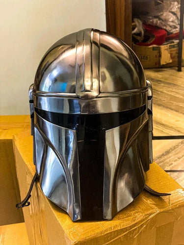 Din Djarin Mandalorian Helmet - Star Wars Metal Armor Cosplay LARP Helmet at Online8 Furniture Auckland NZ