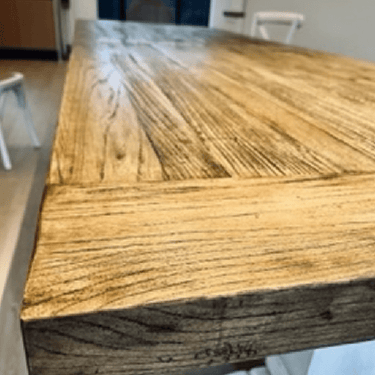 Dining Table Reclaimed Elm - 3000mm at online8 furniture store Auckland