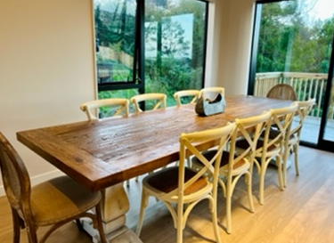 Dining Table Reclaimed Elm - 3000mm at online8 furniture store Auckland