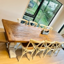 Dining Table Reclaimed Elm - 3000mm at online8 furniture store Auckland