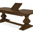 Wooden dining table with a white background