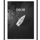 Dior Boat Framed Glass Print Wall Art at online8 furniture store Auckland