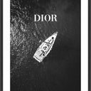 Dior Boat Framed Glass Print Wall Art at online8 furniture store Auckland