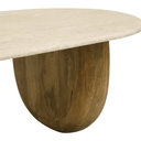 Dior Travertine & Wood Coffee Table at online8 furniture store Auckland