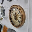 Distressed Copper Wall Clock with Gears at online8 furniture store Auckland