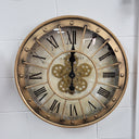 Distressed Copper Wall Clock with Gears at online8 furniture store Auckland