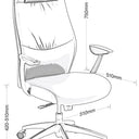 Domain High Back Executive Chair at online8 furniture store Auckland