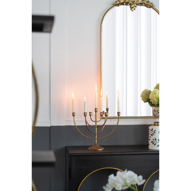 Donalt 9 Arm Candelabra - Gold at online8 furniture store Auckland