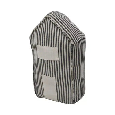 Doorstop House Stripe - Grey/White at online8 furniture store Auckland