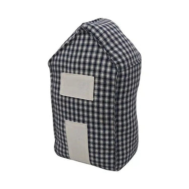 Doorstop House Tartan - Blue/ White at online8 furniture store Auckland