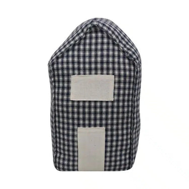 Doorstop House Tartan - Blue/ White at online8 furniture store Auckland