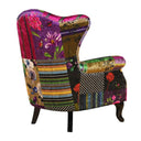 Dorset Patchwork Armchair with Ottoman at online8 furniture store Auckland
