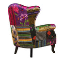 Dorset Patchwork Wingback Armchair at online8 furniture store Auckland