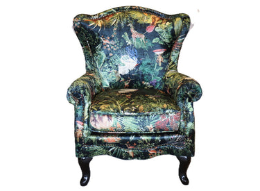 Dorset Wingback Armchair - Forest Green at online8 furniture store Auckland