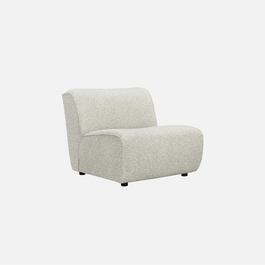 Dossier 1 Seater Armless Sofa module, 90 x 101 x 79cm with a 43cm seat height