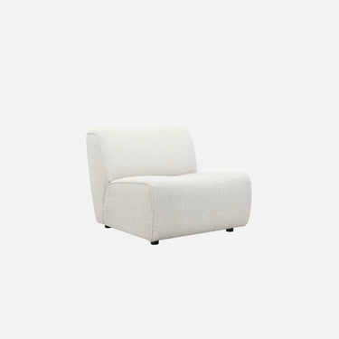 Dossier Armless 1 Seater Sofa in soft neutral tones with a low, rounded profile