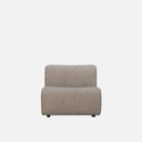 Dossier Armless 1 Seater Sofa with generous cushioning and gently rounded forms