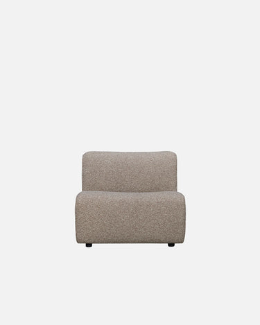 Dossier Armless 1 Seater Sofa with generous cushioning and gently rounded forms