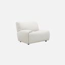 Dossier 1 Seater Left Arm Sofa with a hard-wearing 25,000 Martindale weave and rounded forms