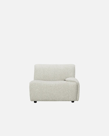 Dossier 1 Seater Right Arm Sofa in a durable 25,000 Martindale neutral weave