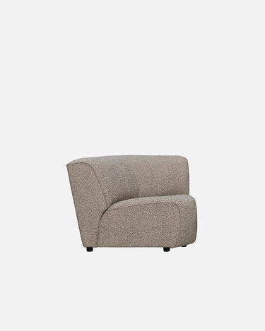 Dossier Corner Sofa module with high-resilience foam wrapped in Dacron fibre for lasting support
