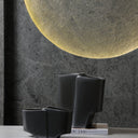 Double Ceramic Vase Black - Large at online8 furniture store Auckland