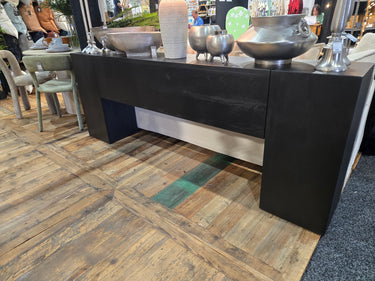 Dovetail Block Console Table - Antique Black at online8 furniture store Auckland
