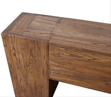 Dovetail Block Console Table - Walnut at online8 furniture store Auckland
