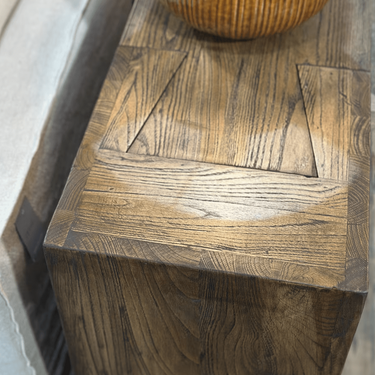 Dovetail Block Console Table - Walnut at online8 furniture store Auckland