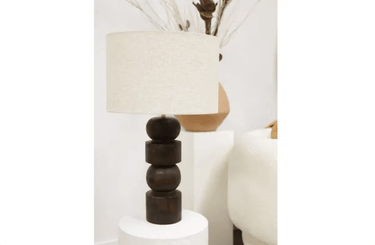 Durad Table Lamp W/ Flax Shade at online8 furniture store Auckland