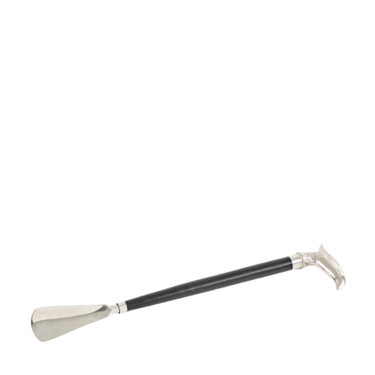 Eagle Shoe Horn with a sculpted eagle head handle and a wood, aluminium and brass shaft