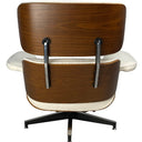 Eames Relax Swivel Chair - White Boucle at online8 furniture store Auckland