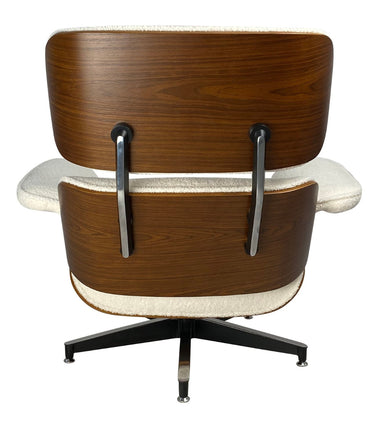 Eames Relax Swivel Chair - White Boucle at online8 furniture store Auckland