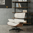 Eames Relax Swivel Chair - White Boucle at online8 furniture store Auckland