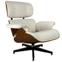 Eames Relax Swivel Chair - White Boucle at online8 furniture store Auckland
