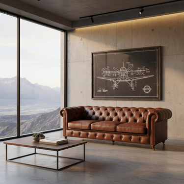 Elaiza Chesterfield 3-Seater Leather Sofa - Cuba Brown