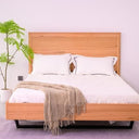 Elba Queen Bed - Natural at online8 furniture store Auckland