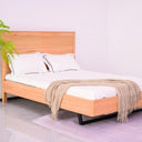 Elba Queen Bed - Natural at online8 furniture store Auckland