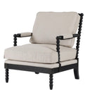 Elizabeth Bobbin Hamptons Armchair | Black at Online8 Furniture Auckland NZ
