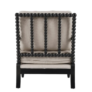 Elizabeth Bobbin Hamptons Armchair | Black at Online8 Furniture Auckland NZ