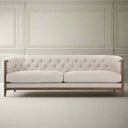 Ellsworth Tufted 3 Seater Sofa - Cream at online8 furniture store Auckland