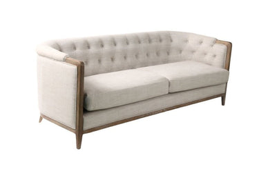 Ellsworth Tufted 3 Seater Sofa - Cream at online8 furniture store Auckland
