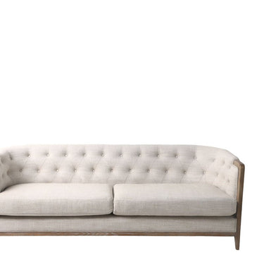 Ellsworth Tufted 3 Seater Sofa - Cream at online8 furniture store Auckland