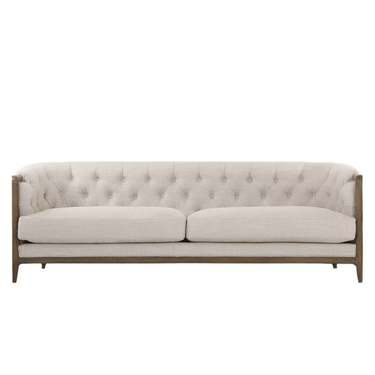 Ellsworth Tufted 3 Seater Sofa - Cream at online8 furniture store Auckland