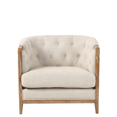 Ellsworth Tufted Armchair - Cream at online8 furniture store Auckland