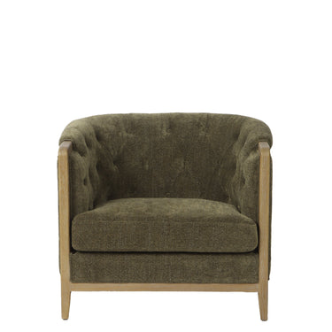 Ellsworth Tufted Armchair - Olive at online8 furniture store Auckland