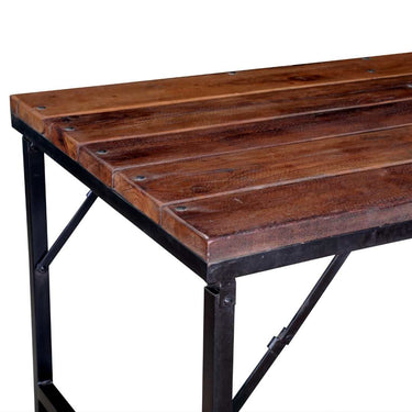 Emile Iron and wood Trestle Table - 3M at online8 furniture store Auckland