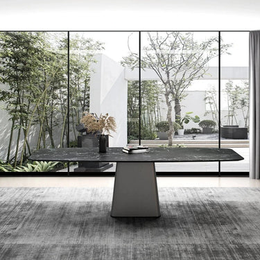 Emilia Stone Dining Table - 1800 at online8 furniture store Auckland